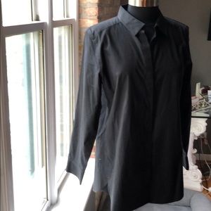 CHiCOS black no-iron button down shirt SZ 2